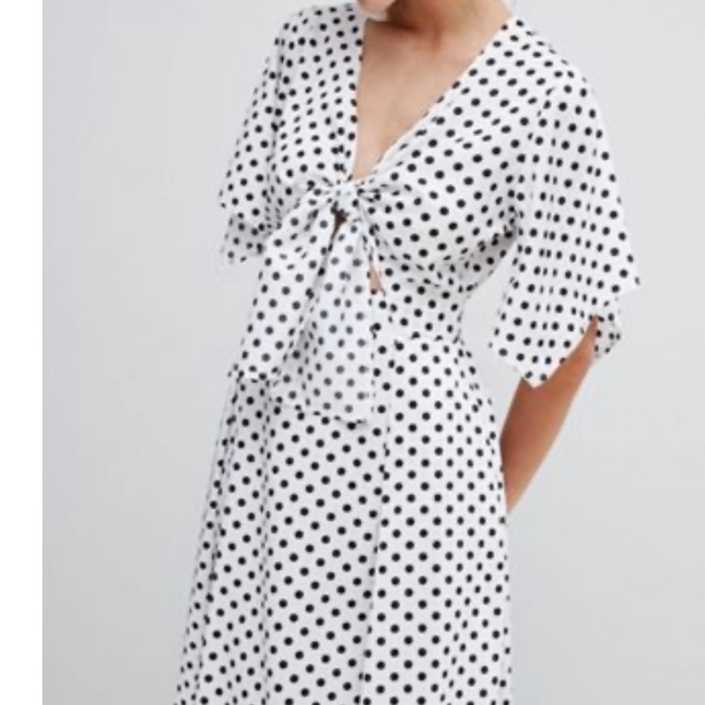 Asos brand polka dot dress